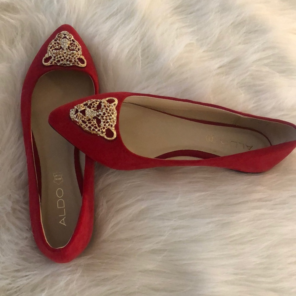 Red ballet flats